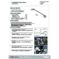 Alphard vellfire 3rd 2015-2023 Toyota Front Strut Brace Hardrace