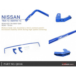 Tiida versa 2nd C12 2013-2023 Nissan Rear Add-on Barre antiroulis Hardrace