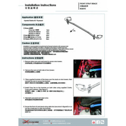 Elantra 6th 2016-2020 Hyundai Front Strut Brace Hardrace