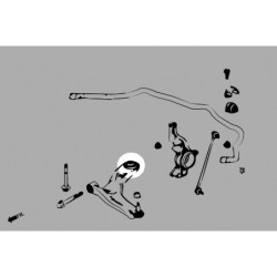 Fit jazz 3rd Honda Bras inférieur avant silentbloc Hardrace