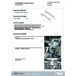 Tiguan 2nd 2016-2024 Volkswagen Rear Sub-frame Support Brace Hardrace