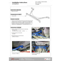 Civic 8th Honda Front Lower 4 Points Brace Hardrace