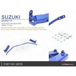 Baleno 2015-present Suzuki Rear Add-on Barre antiroulis Hardrace
