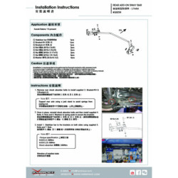 Baleno 2015-present Suzuki Rear Add-on Barre antiroulis Hardrace