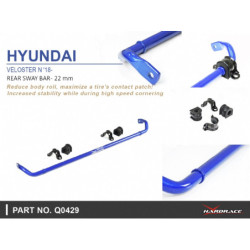 Veloster 2nd 2018-2022 Hyundai Barre antiroulis arrière Hardrace