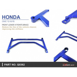 Civic 9th Honda Front Lower 4 Points Brace Hardrace