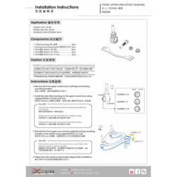 Civic 5th Honda Bras supérieur avant silentbloc-offset Function Hardrace