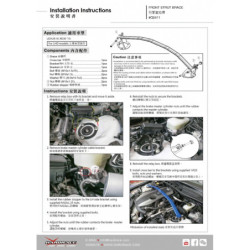 IS 3rd XE30 2014-present Lexus Front Strut Brace Hardrace