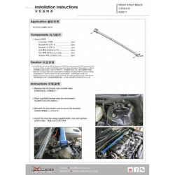 Camry 8th Toyota Front Strut Brace Hardrace
