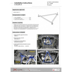 Ignis 2017-Present Suzuki Front Lower Brace Hardrace