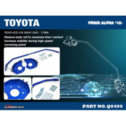 Prius alpha ZVW40 2012-2021 Toyota Rear Add On Barre antiroulis Hardrace