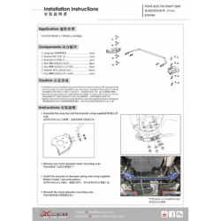 Prius alpha ZVW40 2012-2021 Toyota Rear Add On Barre antiroulis Hardrace