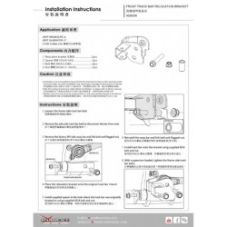 Wrangler JL 2018-present Jeep Front Track Bar Relocation Bracket Hardrace