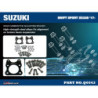 Swift 4th ZCx3 Suzuki Rear Camber toe Adjusting Spacer Hardrace