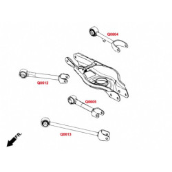 MODEL 3 2017-present Tesla Rear Trailing Bras Tesla Model 3 Hardrace