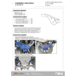 Ranger 2012-2022 Ford Bras inférieur avant Skid Plate Hardrace