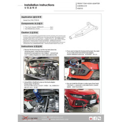 Civic 10th TYPE-R Honda Front Tow Hook Adapter Hardrace