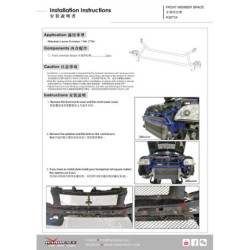Lancer evolution 7-9th CT9A Mitsubishi Front Member Brace Hardrace