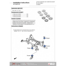 WRX WRX STI VA 2014-2021 Subaru Rear Subframe Anti-vibration Insert Hardrace