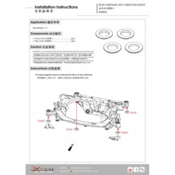 MODEL 3 2017-present Tesla Rear Subframe Anti-vibration Insert Tesla Model 3 Hardrace