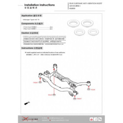 Tiguan 2nd 2016-2024 Volkswagen Rear Subframe Anti-vibration Insert Hardrace