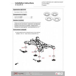 Alphard vellfire 3rd 2015-2023 Toyota Rear Subframe Anti-vibration Insert Hardrace