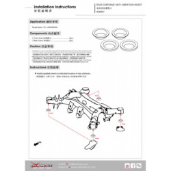 Supra 5th J29 A90 2019-present Toyota Rear Subframe Anti-vibration Insert Hardrace