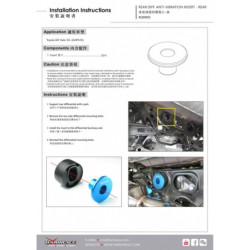 Yaris vitz GR GXPA16 MXPA12, 2020-present Toyota Rear Diff. Anti-vibration Insert Hardrace