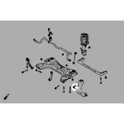 Tiida versa 1st C11 2004-2012 Nissan Bras inférieur avant silentbloc Hardrace