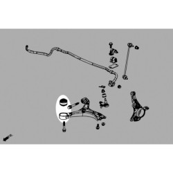 Civic 9th Honda Bras inférieur avant silentbloc Hardrace