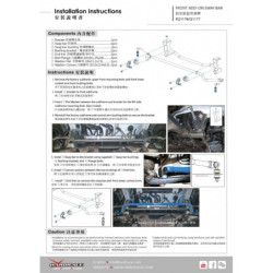 Townace liteace S400 Toyota Front Add-on Barre antiroulis Hardrace