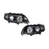 Set De Phares Avant Angel Eyes BMW X5 2001 Noir