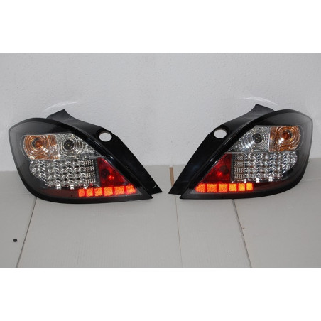 Feux Arrières Opel Astra H 5P 04-08 Led Noir