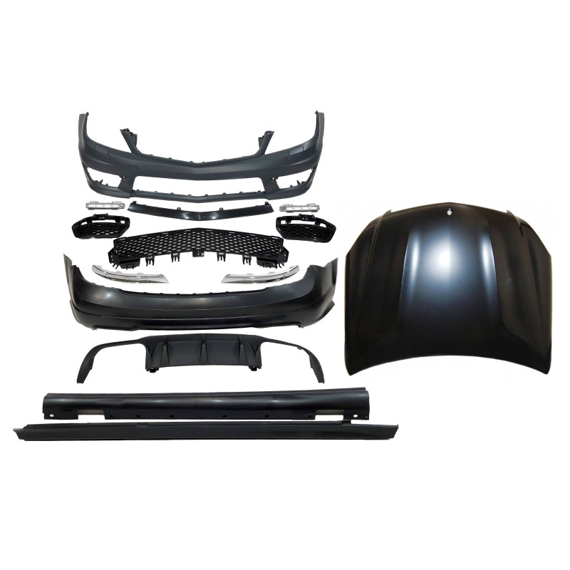 Kit De Carrosserie Mercedes W204 2007-2013 Look AMG Capot