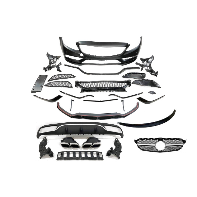 Kit De Carrosserie Mercedes W205 2014-2018 Coupe Look AMG C63