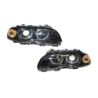 Set De Phares Avant Angel Eyes BMW E46 1999-2002 2-Porte Noir