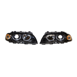 Set De Phares Avant Angel Eyes BMW E46 1999-2002 2-Porte Noir