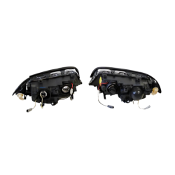 Set De Phares Avant Angel Eyes BMW E46 1999-2002 2-Porte Noir