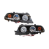 Set De Phares Avant Angel Eyes BMW E46 1999-2002 2-Porte Noir Modèle II
