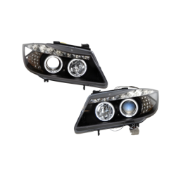 Phare Avant Lumière De Jour BMW E90 05-08 Noir Led Intermittent