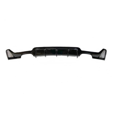 Diffuseur Arrière BMW F32 F33 F36 Look M Performance 2 Sorties Double Noir brillant
