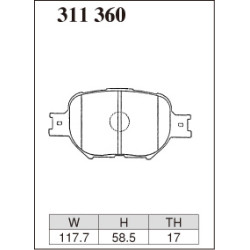 Plaquettes de frein Dixcel Z Type Street Sport Z-311360