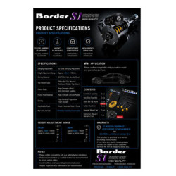 Combinés filetés Border S1 SEAT Córdoba Mk1 6K 1993-2002