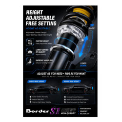 Combinés filetés Border S1 VOLKSWAGEN Golf Mk6 2WD(Ø50) 5K 2008-2014