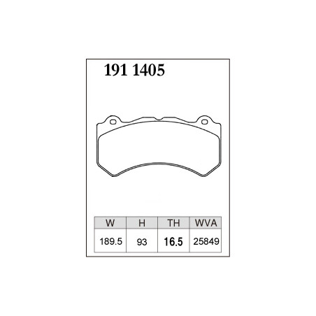 Plaquettes DIxcel Brembo 6 pistons Corvette C7 Grand Sport