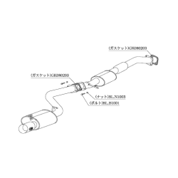 Kakimoto R  pour Toyota Chaser JZX90 catback inox Jasma