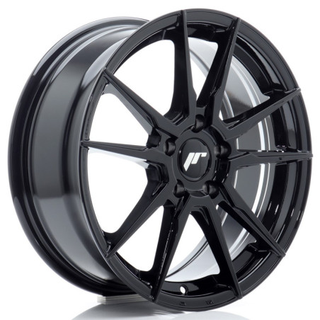 Japan Racing JR-21 17x7" (5 trous - sur mesure) ET35-40, Noir Brillant
