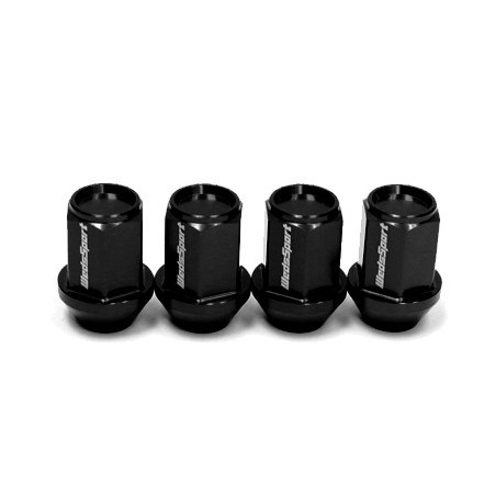 Ecrous WedsSport Noirs en Acier Forgé M12x1.25 (Pack de 4)