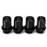 Ecrous WedsSport Noirs en Acier Forgé M12x1.25 (Pack de 4)