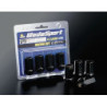 Ecrous WedsSport Noirs en Acier Forgé M12x1.25 (Pack de 4)